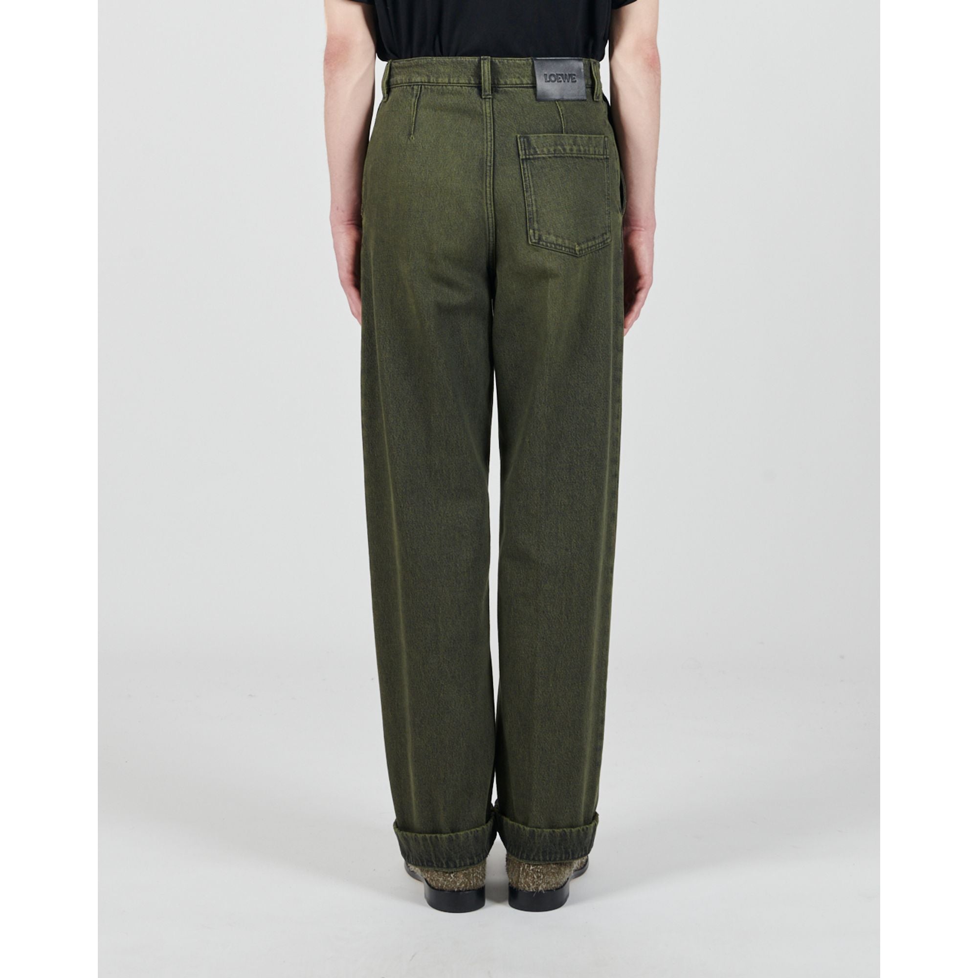 Men Baggy Jeans Af - Old Military Green