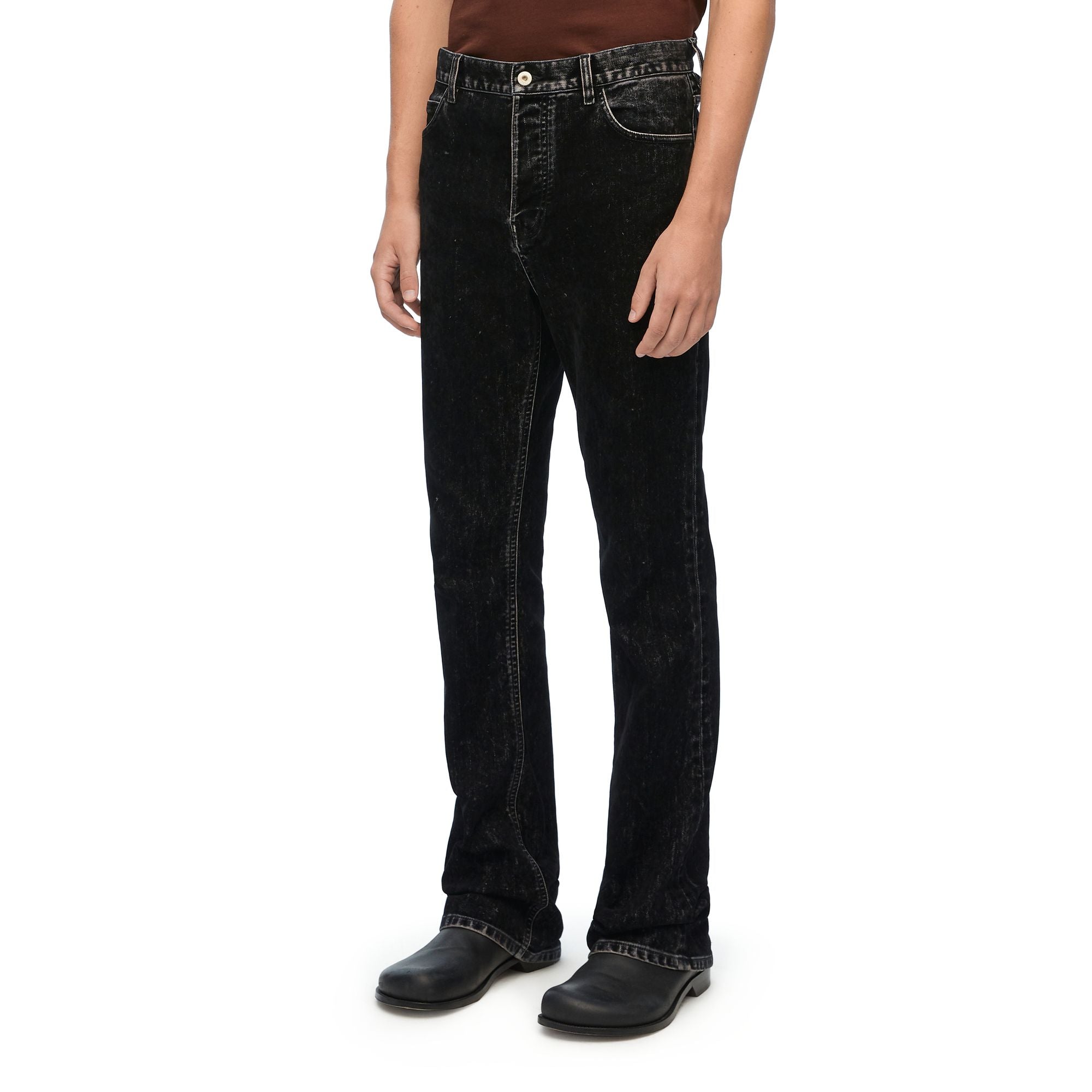 Men Bootleg Jeans Af - Black