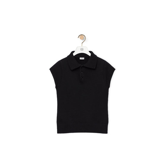 Men Polo Sweater - Black