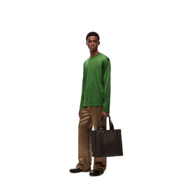 Men Long Sleeves Pleated Tshirt - Dark Green