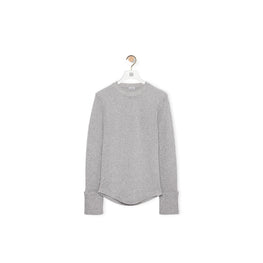 Men Round Hem Sweater - Silver
