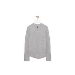 Men Round Hem Sweater - Silver