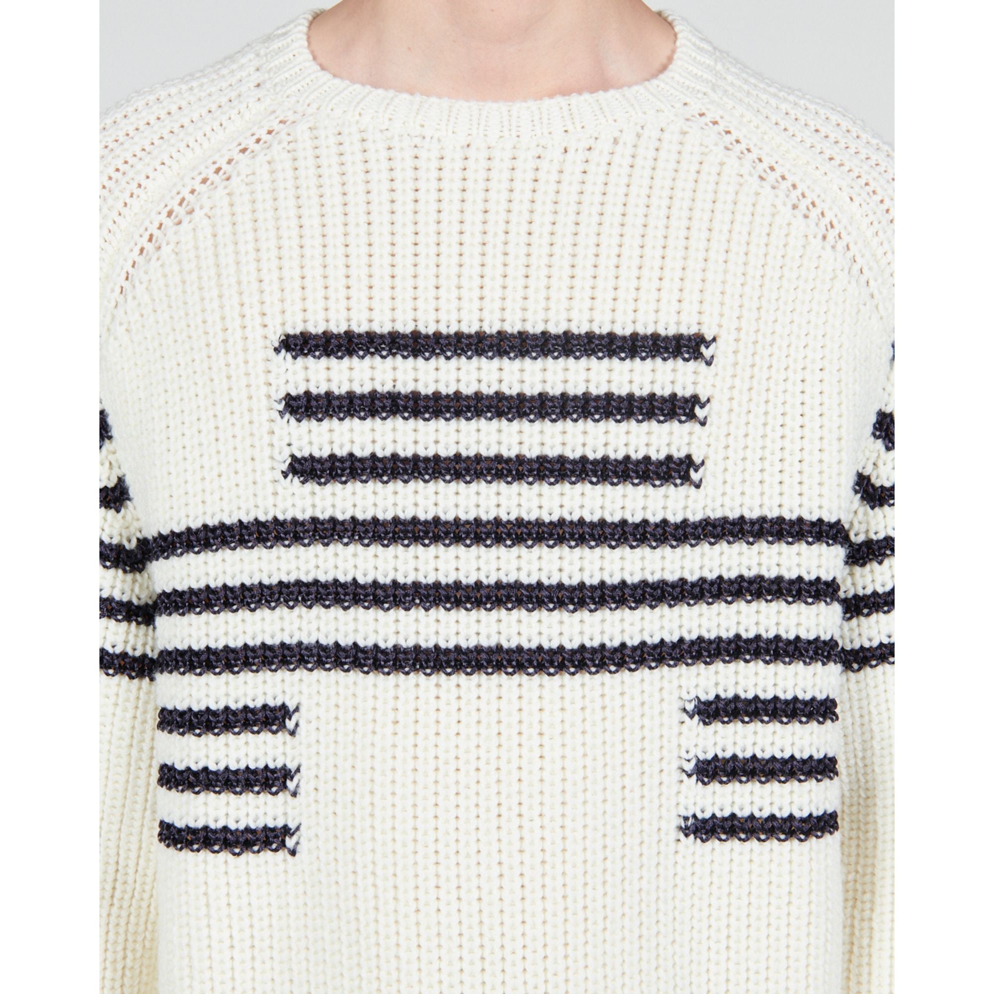 Men Sweater - Off-White/Navy
