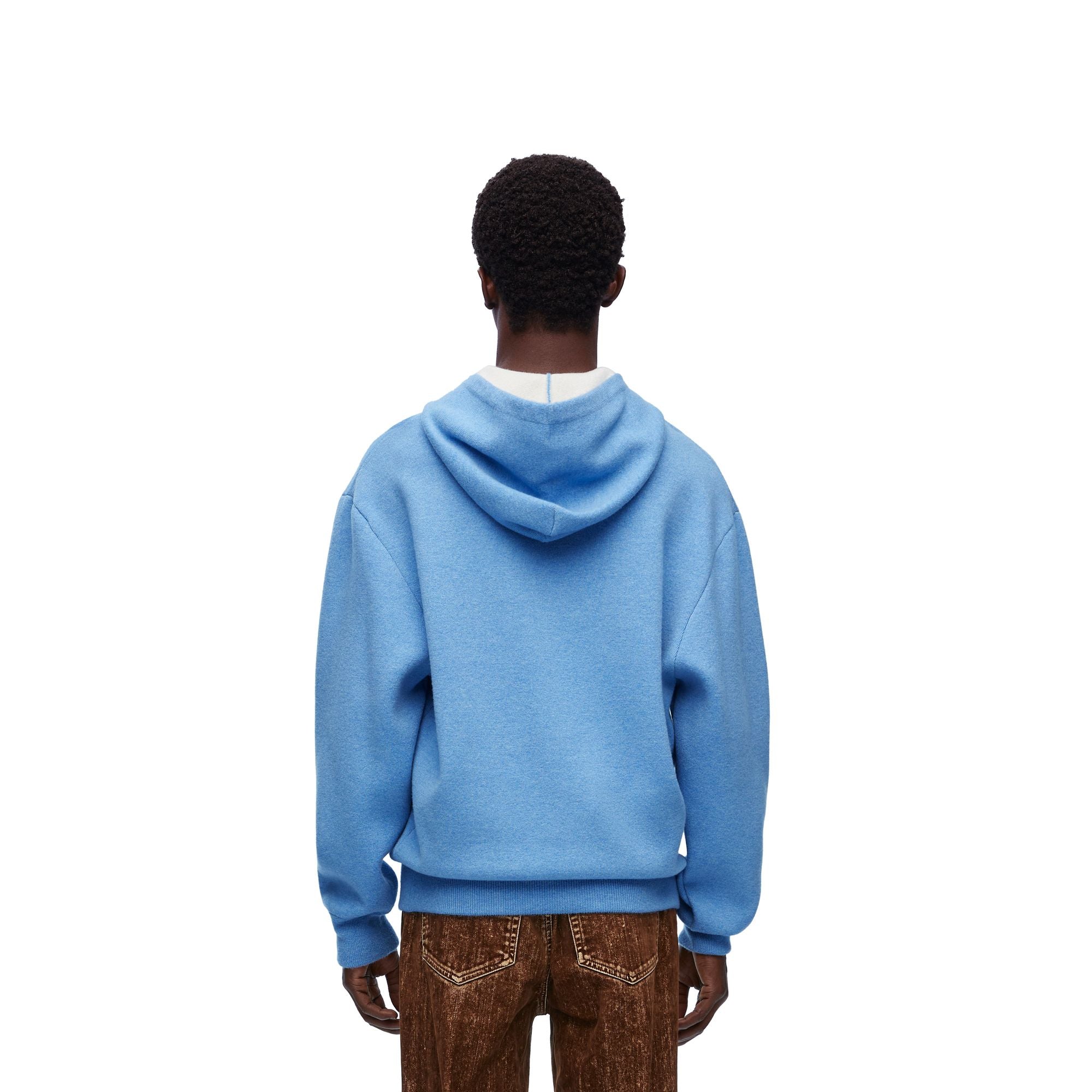 Men Hoodie - Blue/White