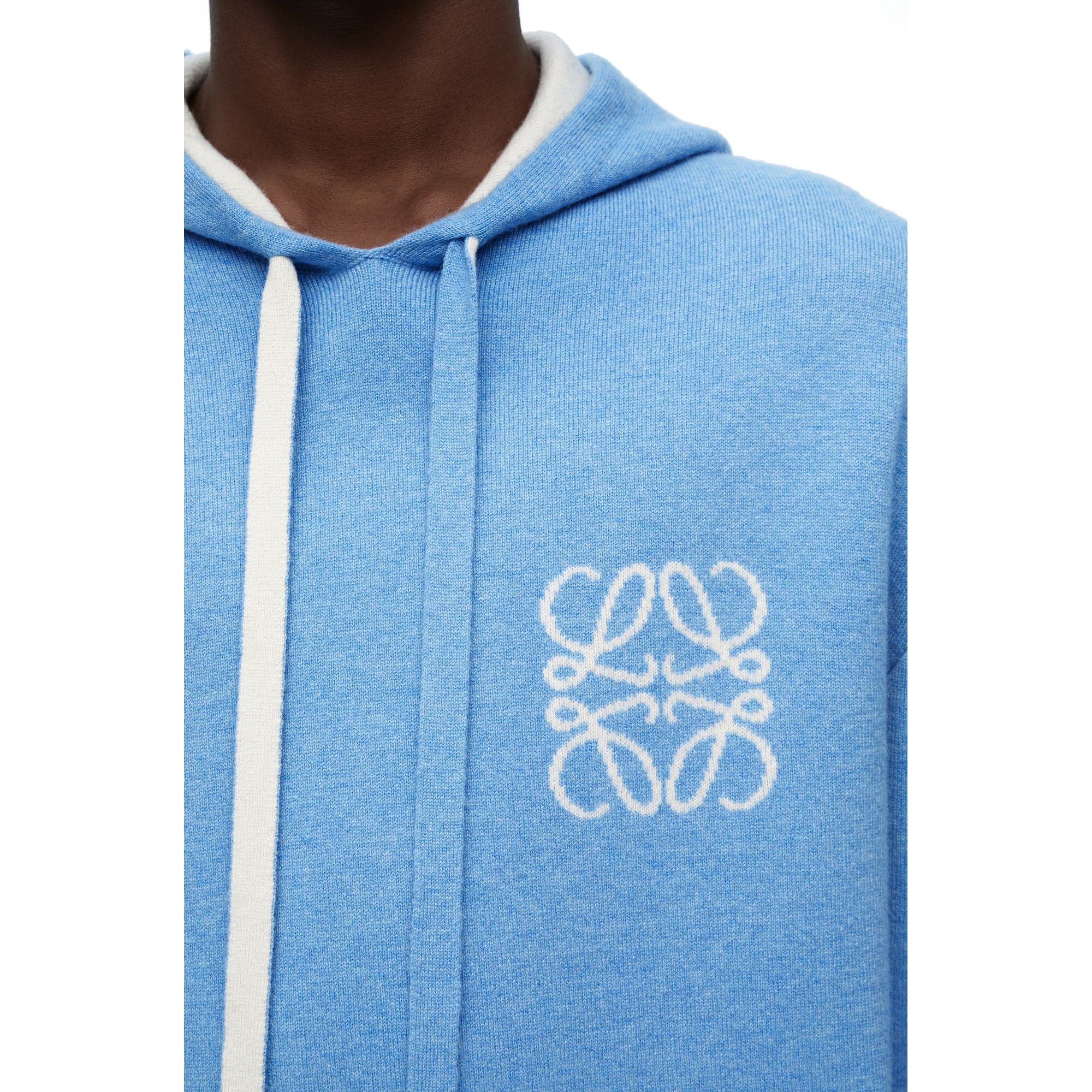 Men Hoodie - Blue/White