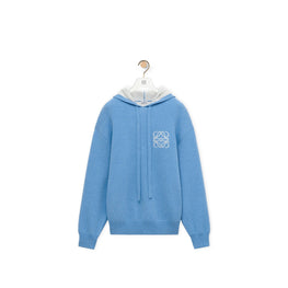 Men Hoodie - Blue/White