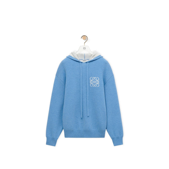 Men Hoodie - Blue/White