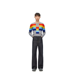 Men Sweater - Grey/Multicolour
