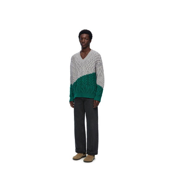Men Sweater - Grey/Green