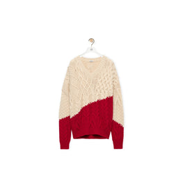 Men Sweater - Beige/Red