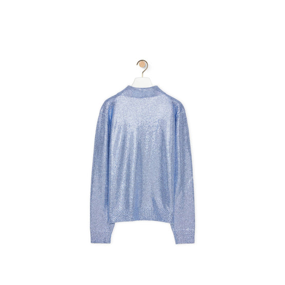 Men Embellished Polo Sweater - Light Blue