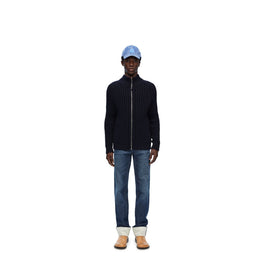 Men Zip-Up Cardigan - Navy Blue