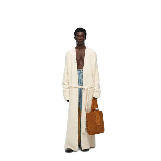 Men Belted Coat - Ecru
