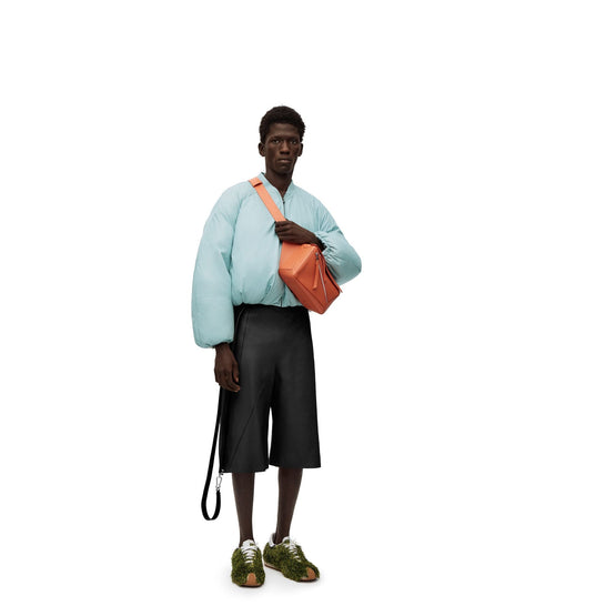 Men Padded Bomber Jacket - Light Sea-Water Green