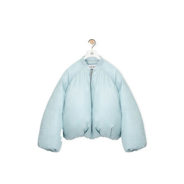 Men Padded Bomber Jacket - Light Sea-Water Green