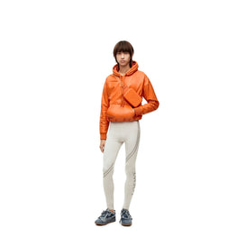Men Puffer Hoodie - Orange