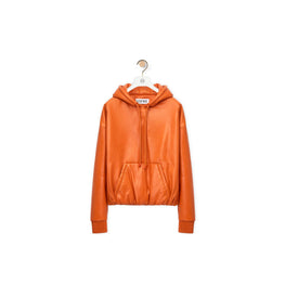 Men Puffer Hoodie - Orange