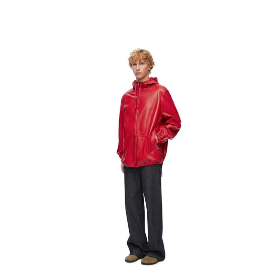 Men Hooded Jacket - Lipstick