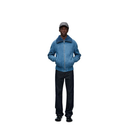 Men Bomber Jacket - Indigo Blue