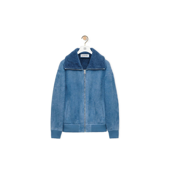 Men Bomber Jacket - Indigo Blue