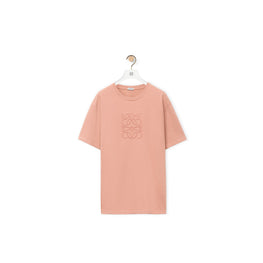 Men Overdyed Anagram T-Shirt - Peach Bloom