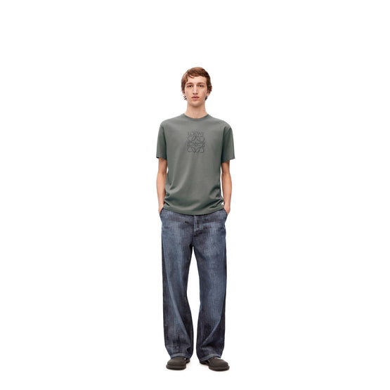Men Overdyed Anagram T-Shirt - Platinum