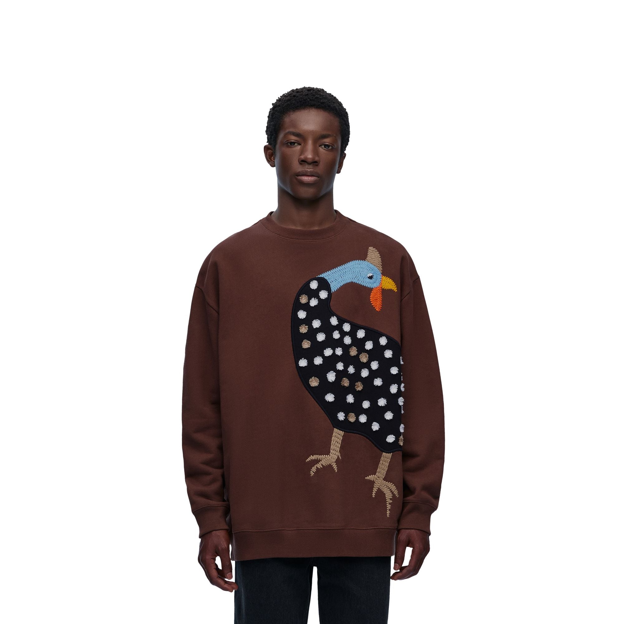 Men Loose Fit Sweatshirt - Cocoa