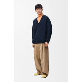 Men High Neck Sweatshirt - Washed Orange