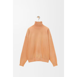 Men High Neck Sweatshirt - Washed Orange
