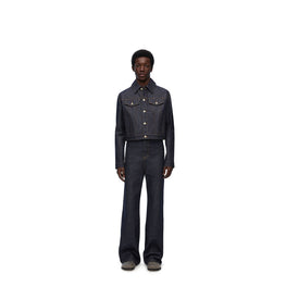 Men Fitted Trucker Jacket - Raw Denim