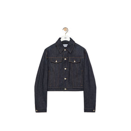 Men Fitted Trucker Jacket - Raw Denim