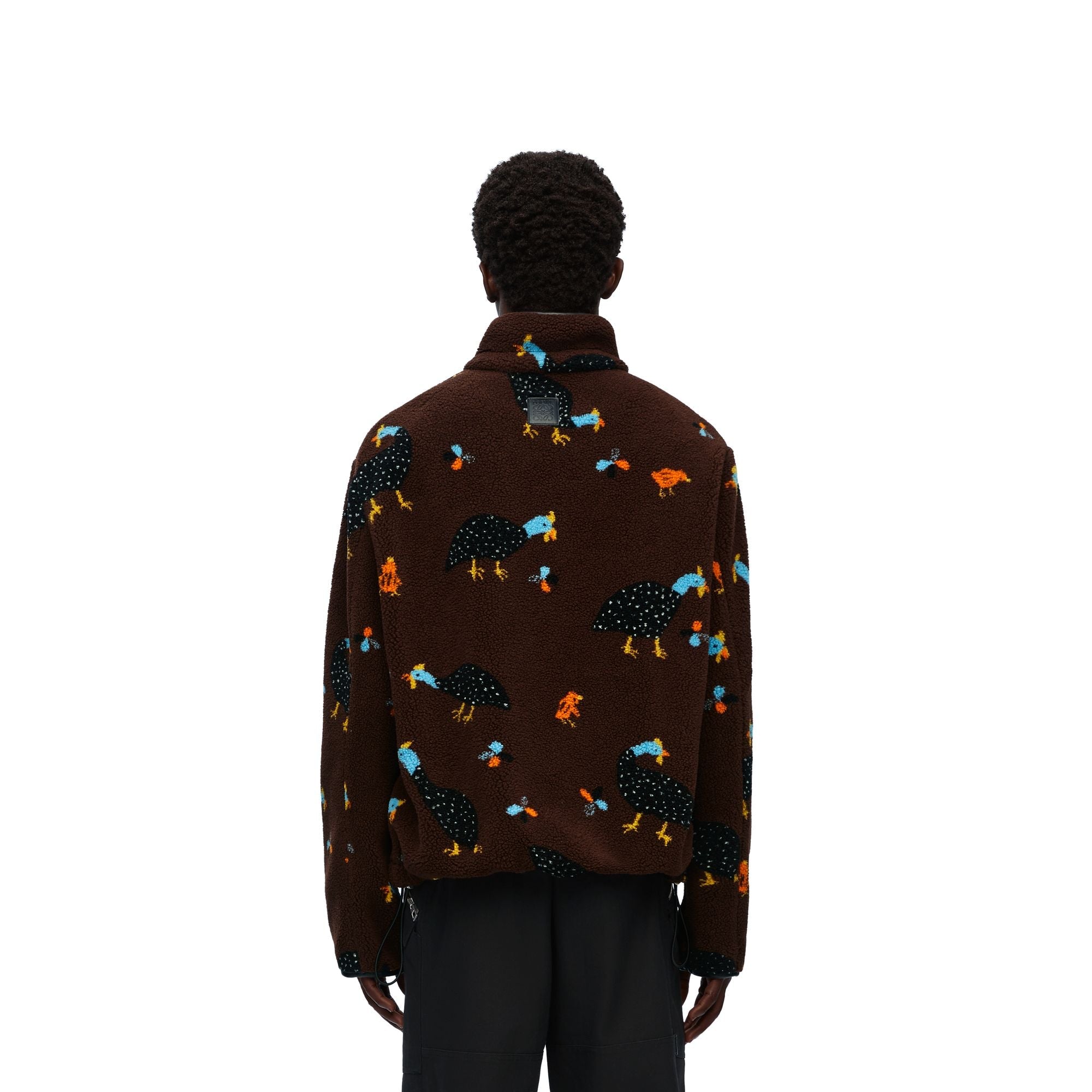 Men Anorak - Chocolate Brown/Multicolor
