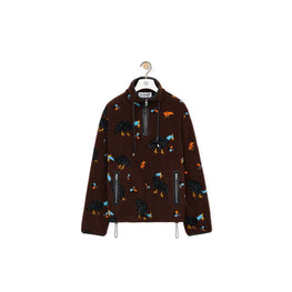 Men Anorak - Chocolate Brown/Multicolor