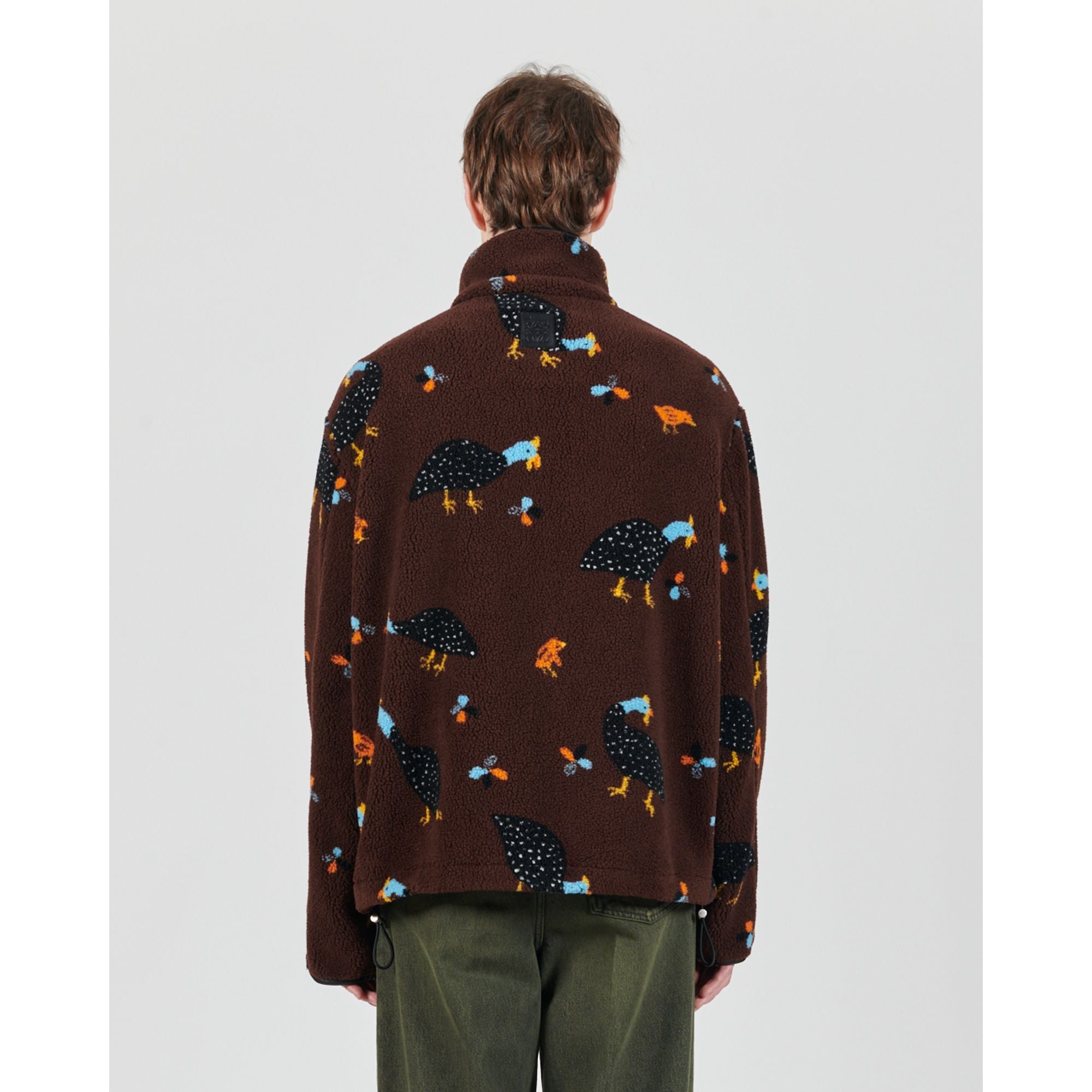 Men Anorak - Chocolate Brown/Multicolor