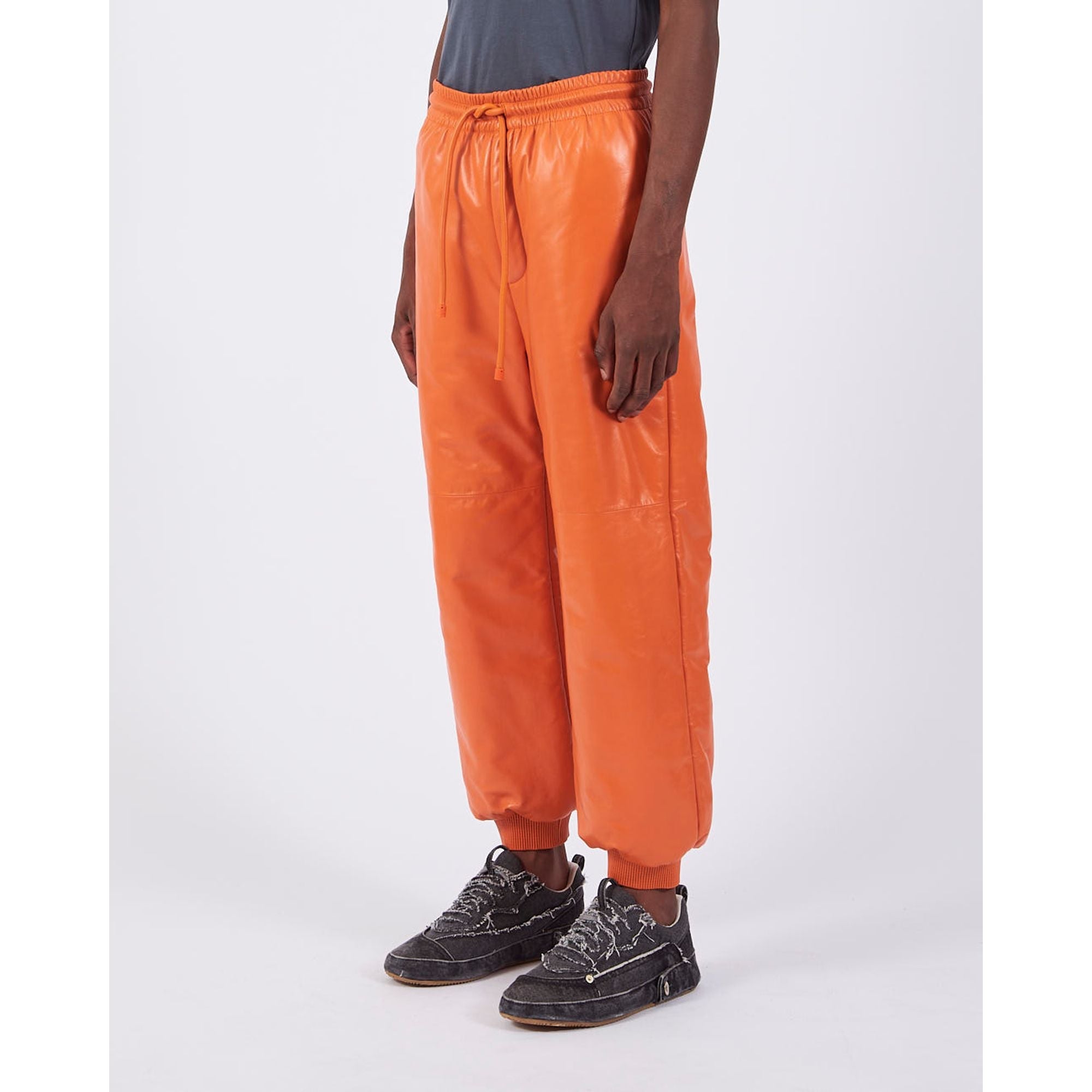 Men Puffer Joggings - Orange