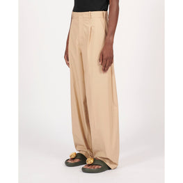 Men Pleated Wide Trousers Adj. Fit - Taos Taupe