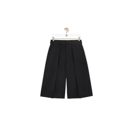 Men Pleated Shorts Af - Black