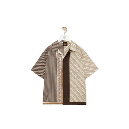 Men Short Sleeve Shirt - Light Beige/Multicolor