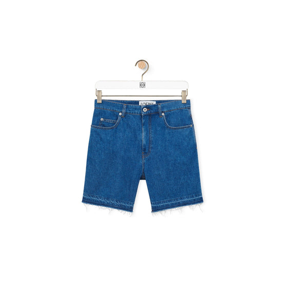 Men Denim Shorts - Medium Blue
