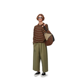 Men Polo Sweater - Beige/Brown