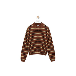 Men Polo Sweater - Beige/Brown