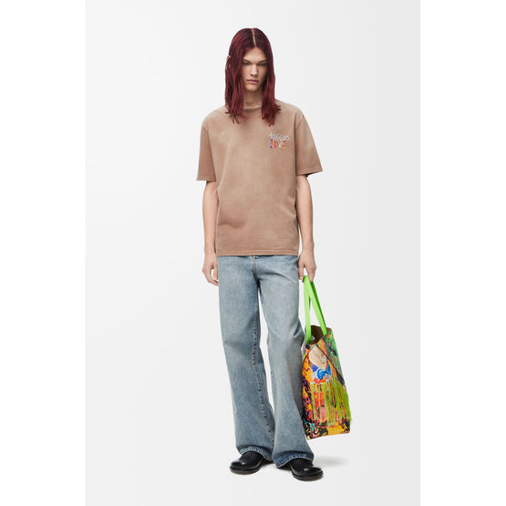 Men Loose Fit T-Shirt - Brown/Multicolor