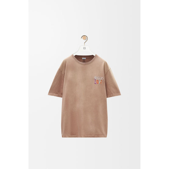 Men Loose Fit T-Shirt - Brown/Multicolor