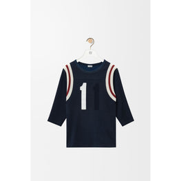 Men Slim Fit T-Shirt - Navy Blue/Burgundy