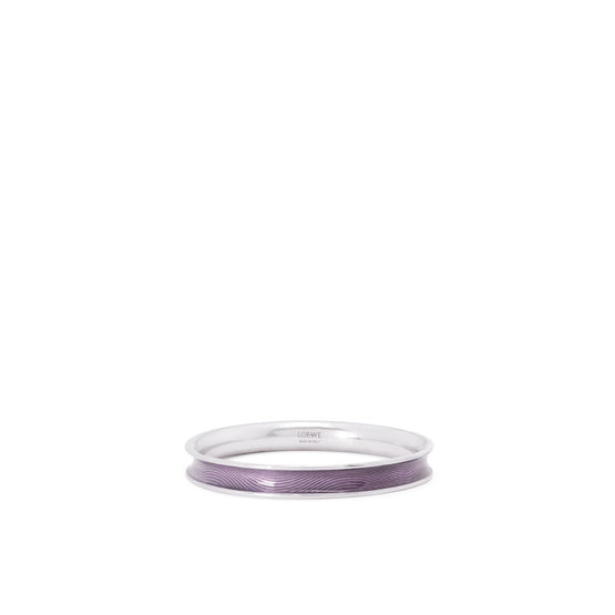 Women Guilloche Wave Bangle - Light Purple