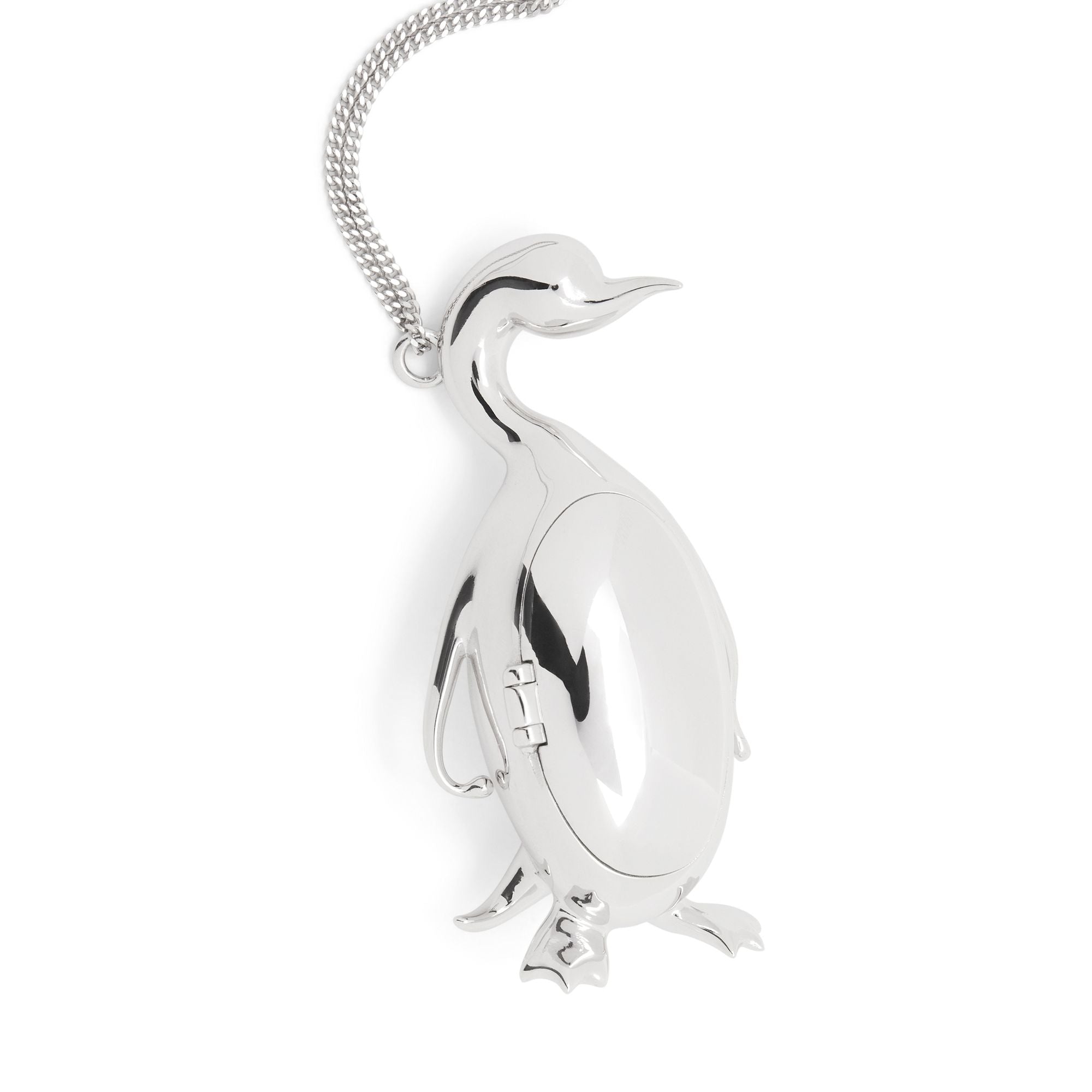 Women Penguin Locket Necklace - Silver