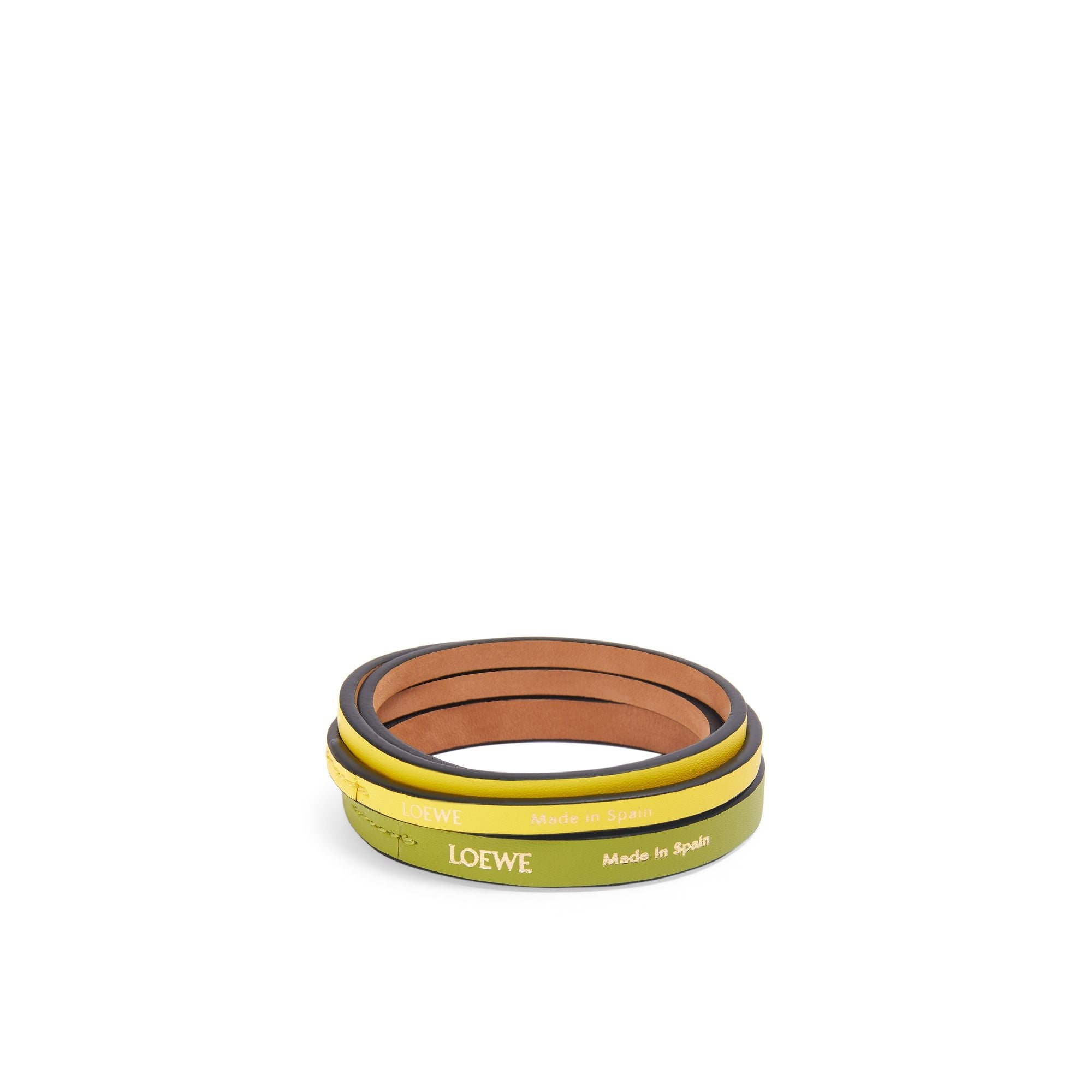 Women Double Bangle - Meadow Green/Bright Yellow