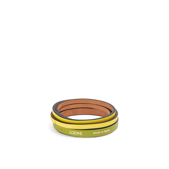Women Double Bangle - Meadow Green/Bright Yellow