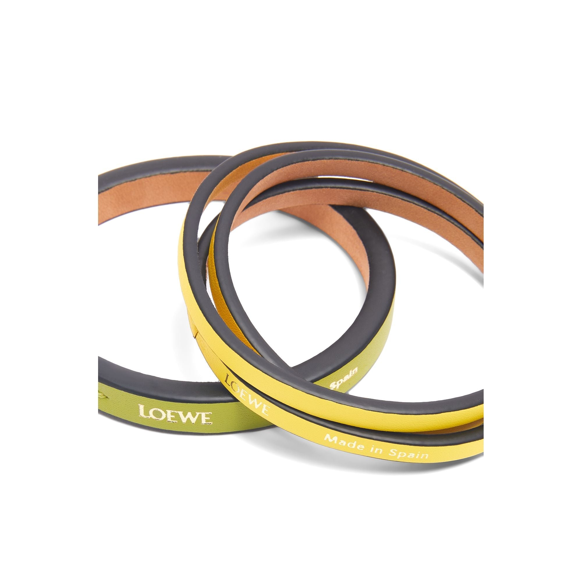 Women Double Bangle - Meadow Green/Bright Yellow