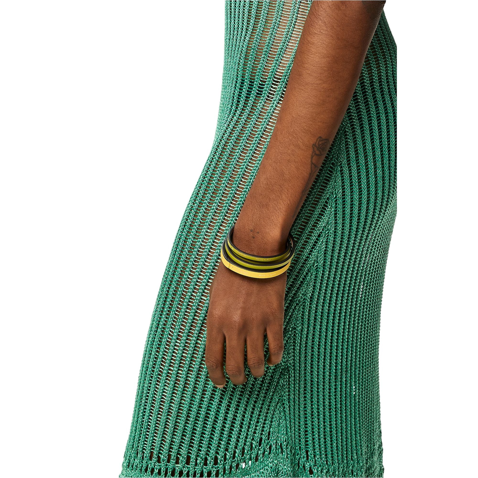 Women Double Bangle - Meadow Green/Bright Yellow